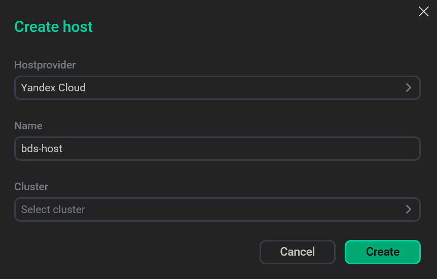 Describe a new host