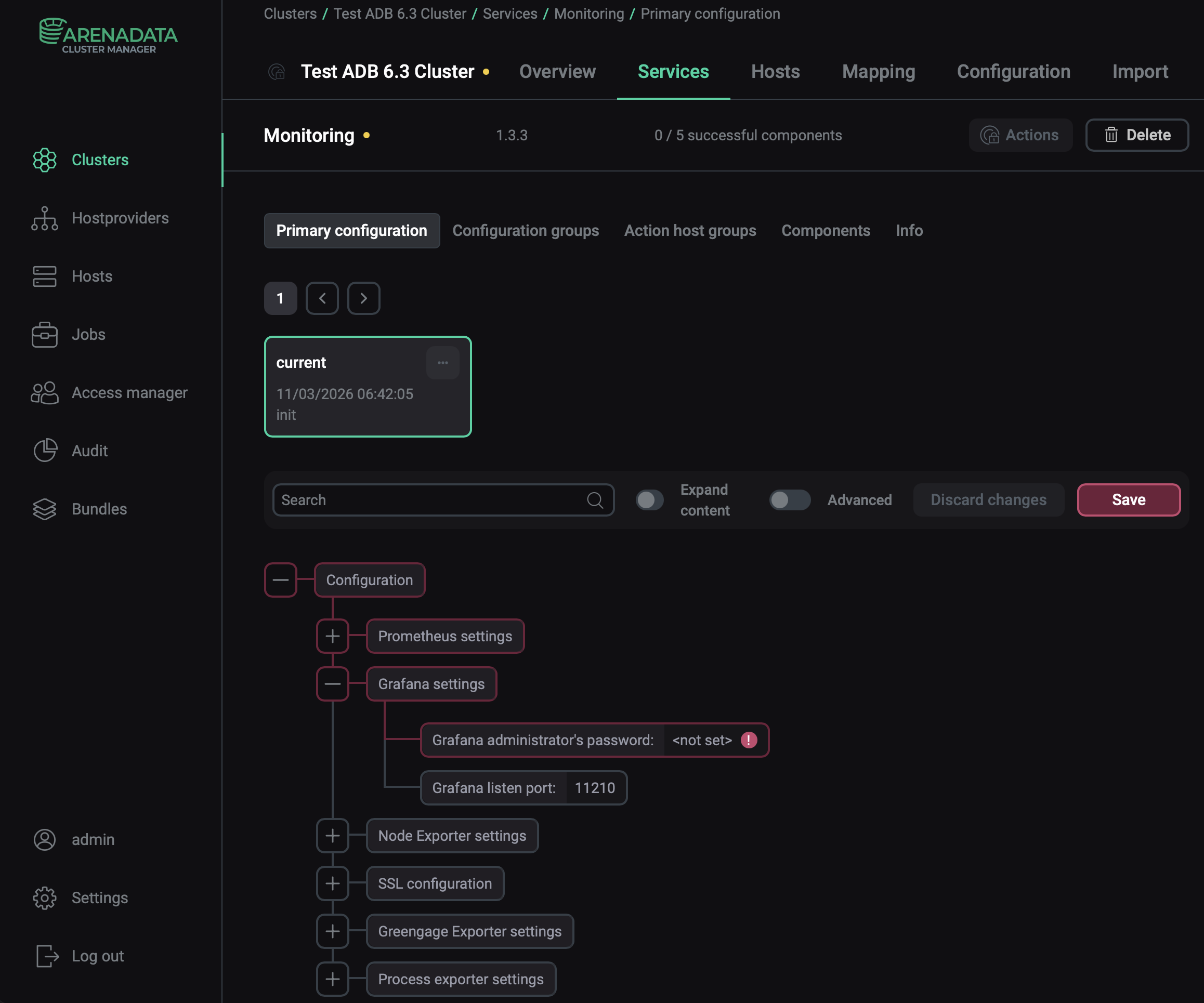 Настройка сервиса Monitoring