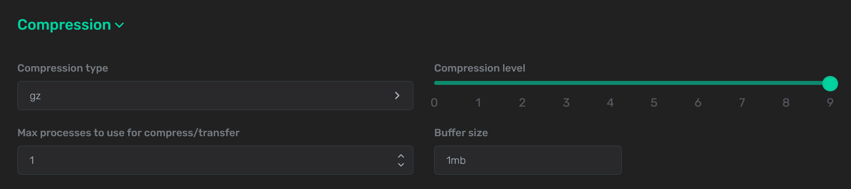 adbm config compression dark