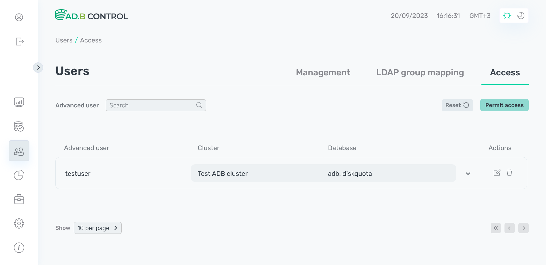 Разрешение добавлено