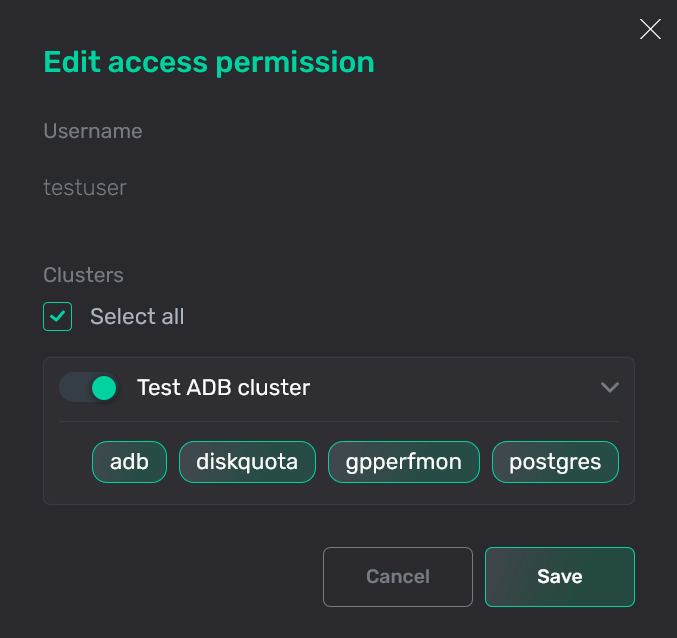 Редактирование разрешения