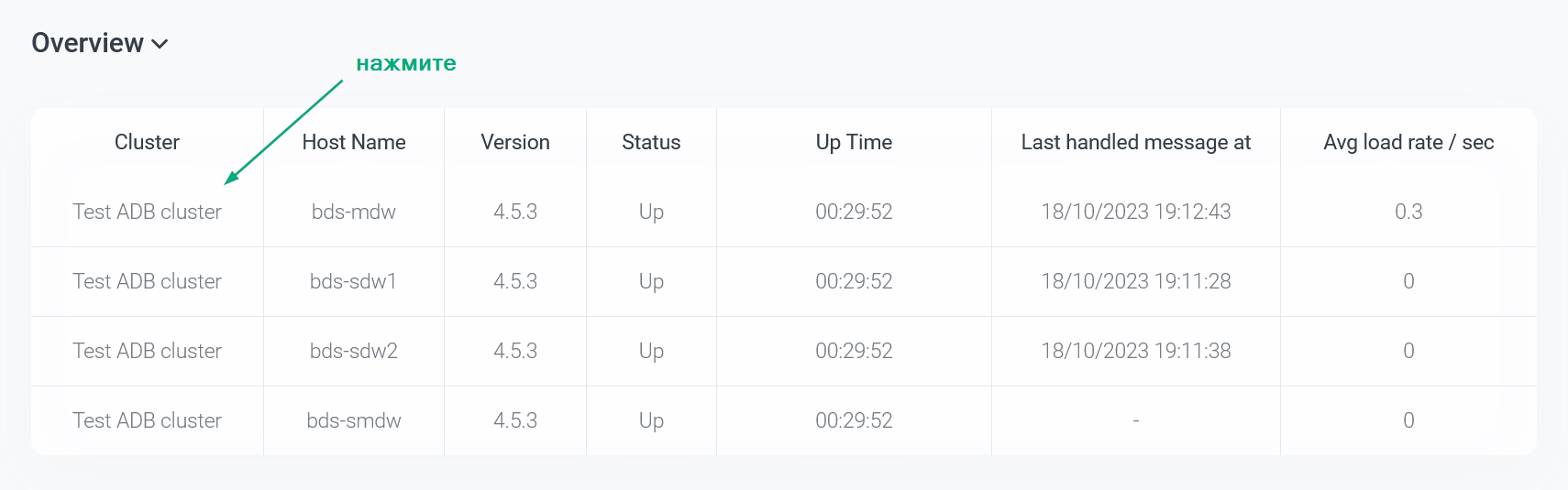 Переход к просмотру детальной информации по агенту