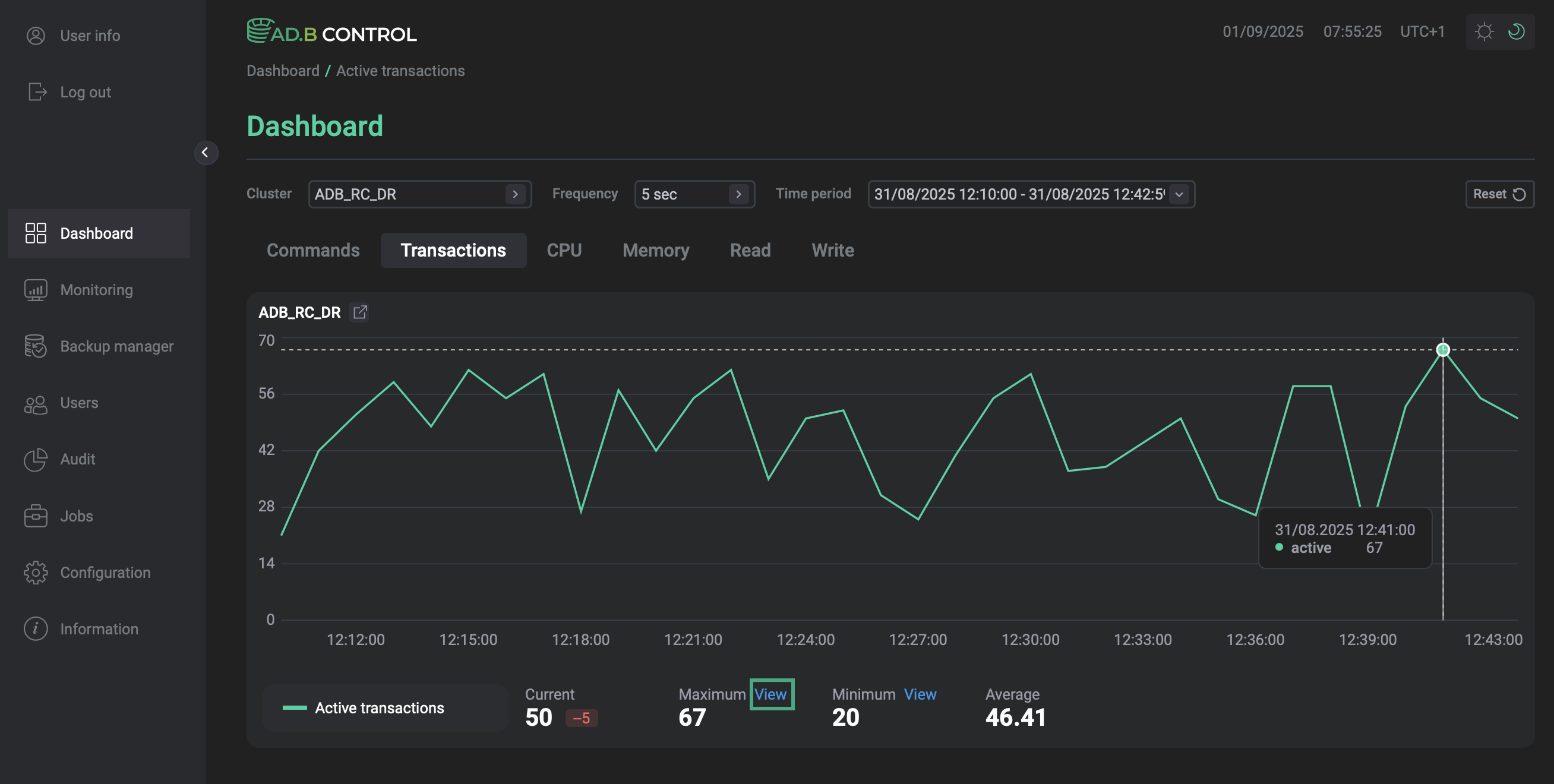Отображение максимального значения метрики на графике