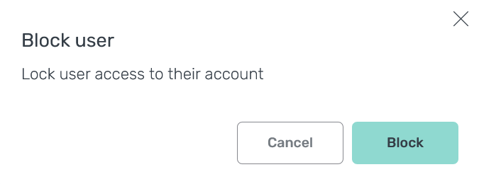 Подтверждение блокировки