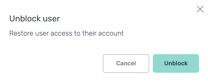 Подтверждение разблокировки