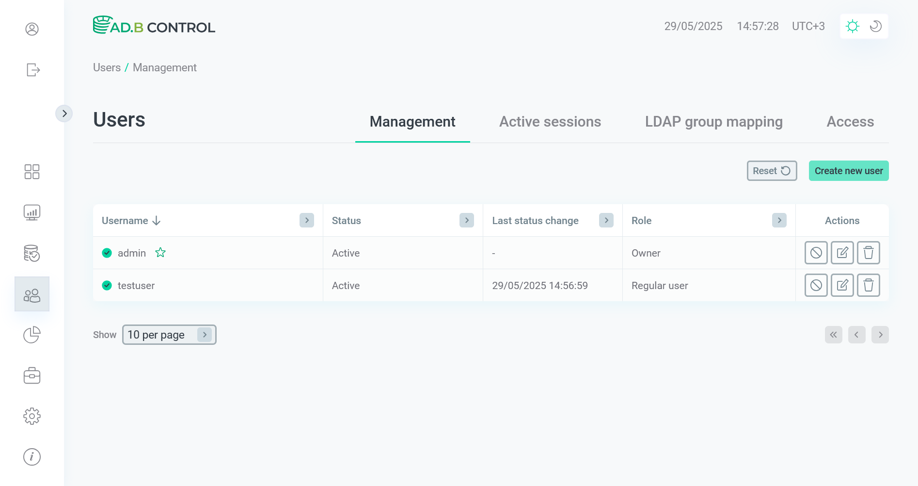 Пользователь разблокирован