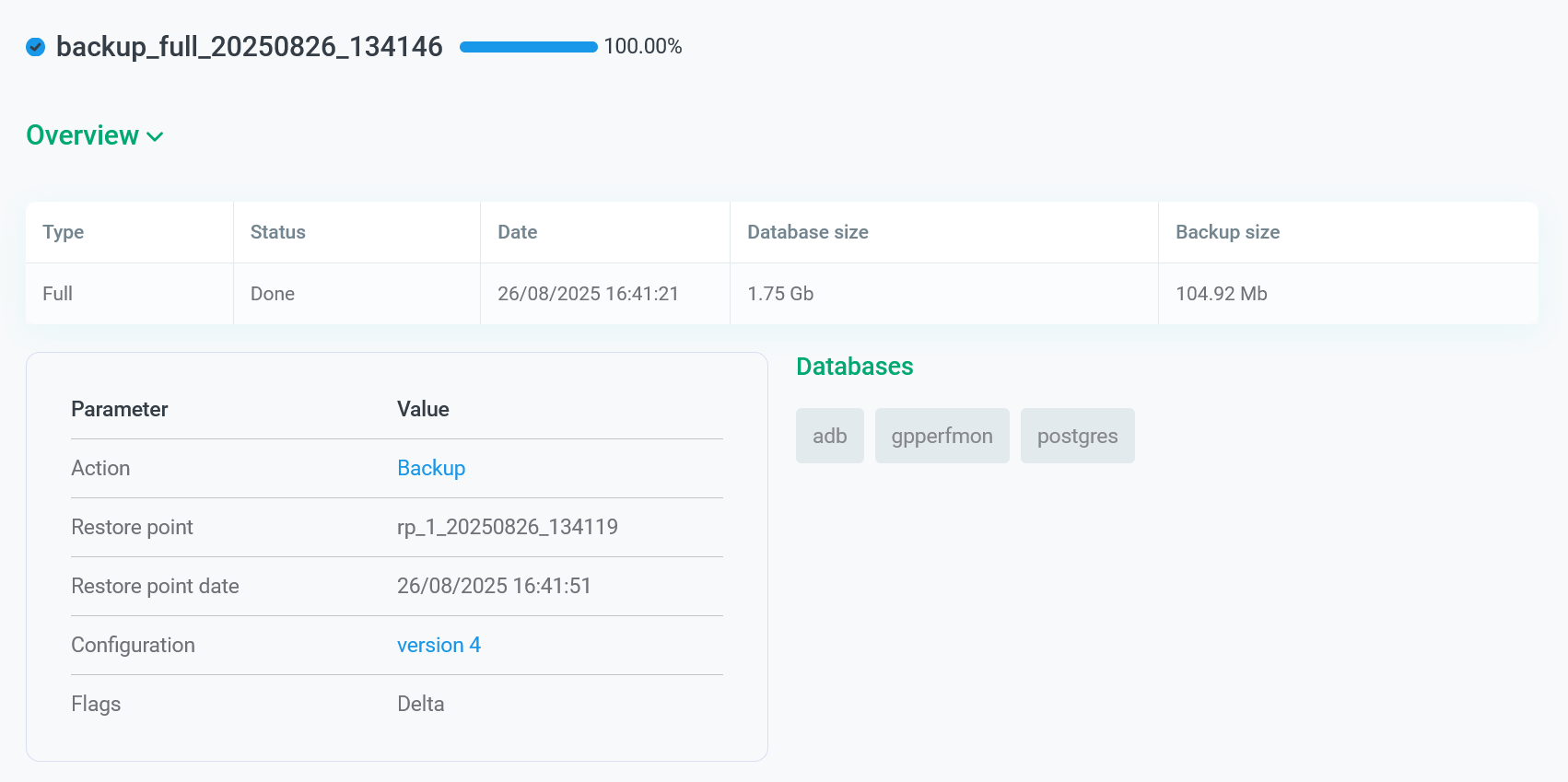 Секция Overview