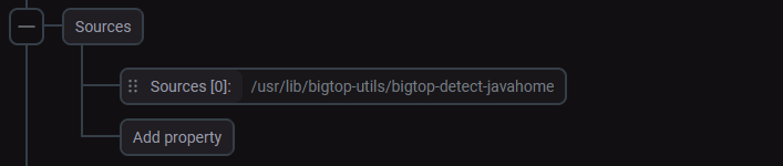Пример конфигурационного параметра типа list