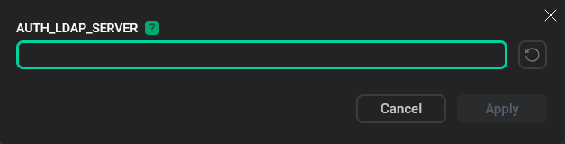 Пример конфигурационного параметра типа string