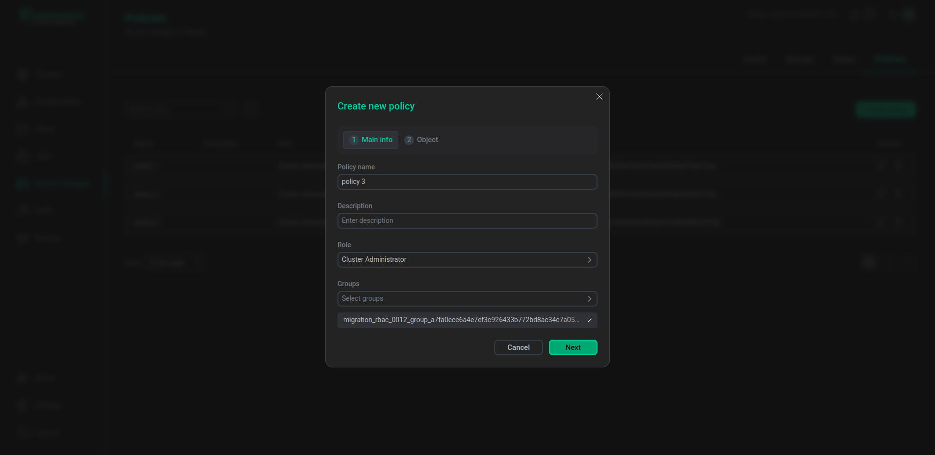 Policy 3 после миграции