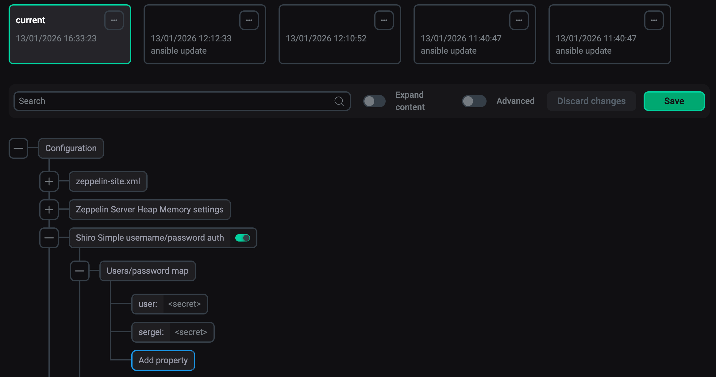Параметры базовой аутентификации Shiro