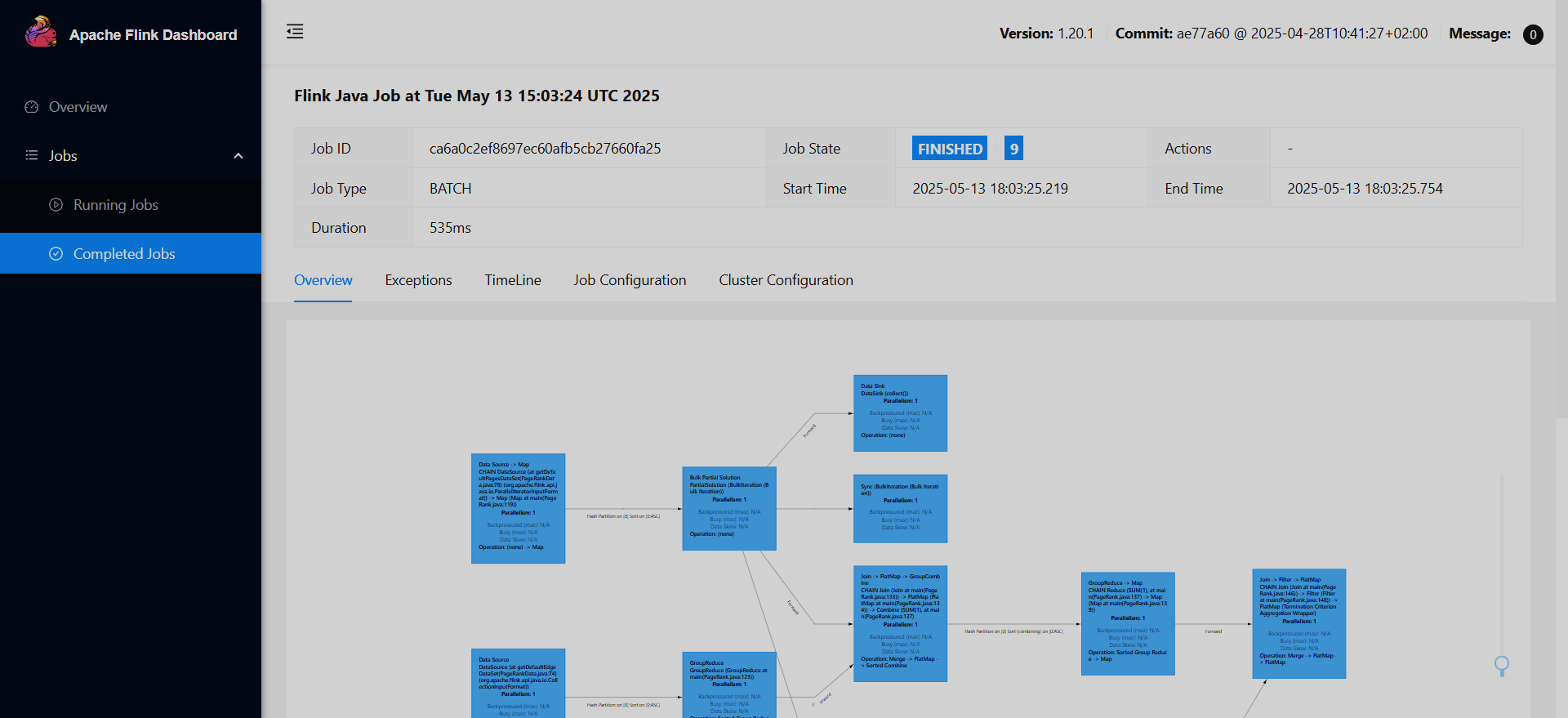 Flink History Server UI