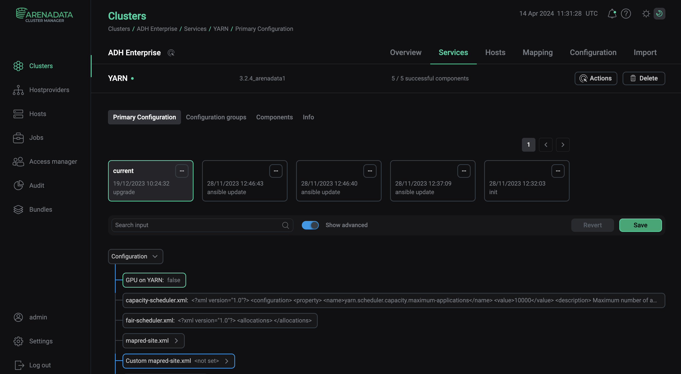 Настройка GPU on YARN в ADCM