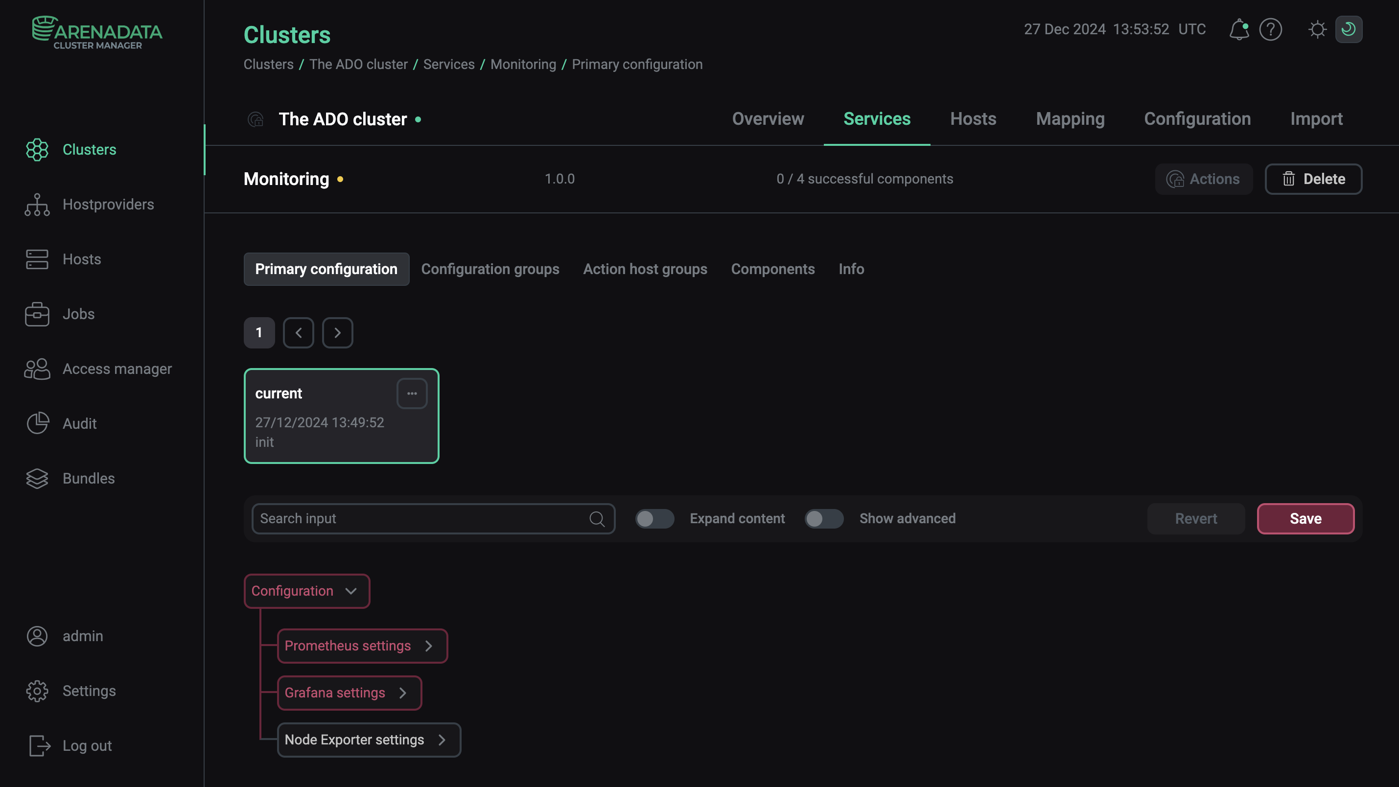 Настройка сервиса Monitoring