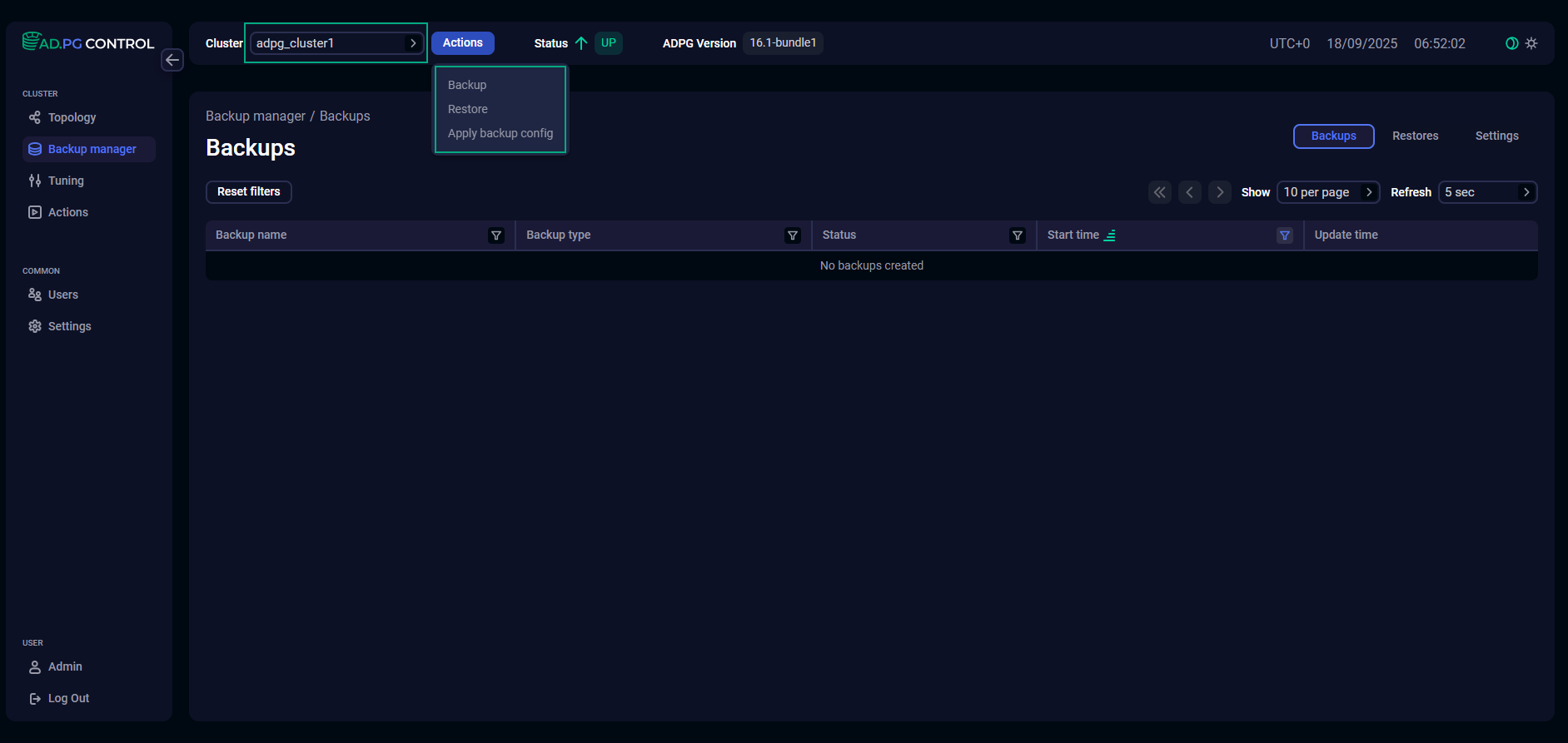 Выбор действия