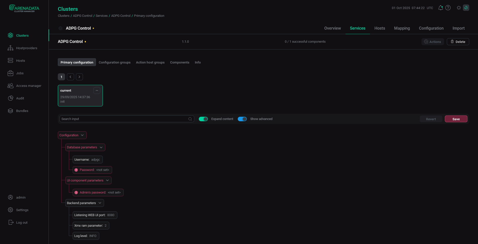 Настройка сервиса