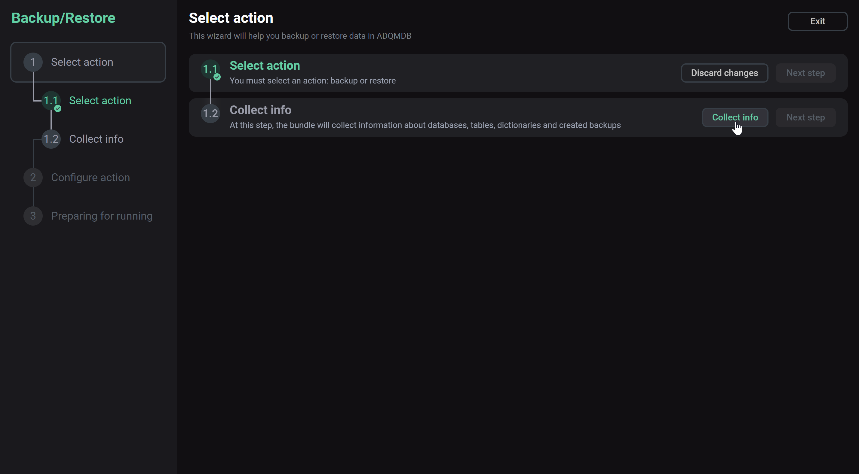 Сбор информации об объектах данных кластера ADQM
