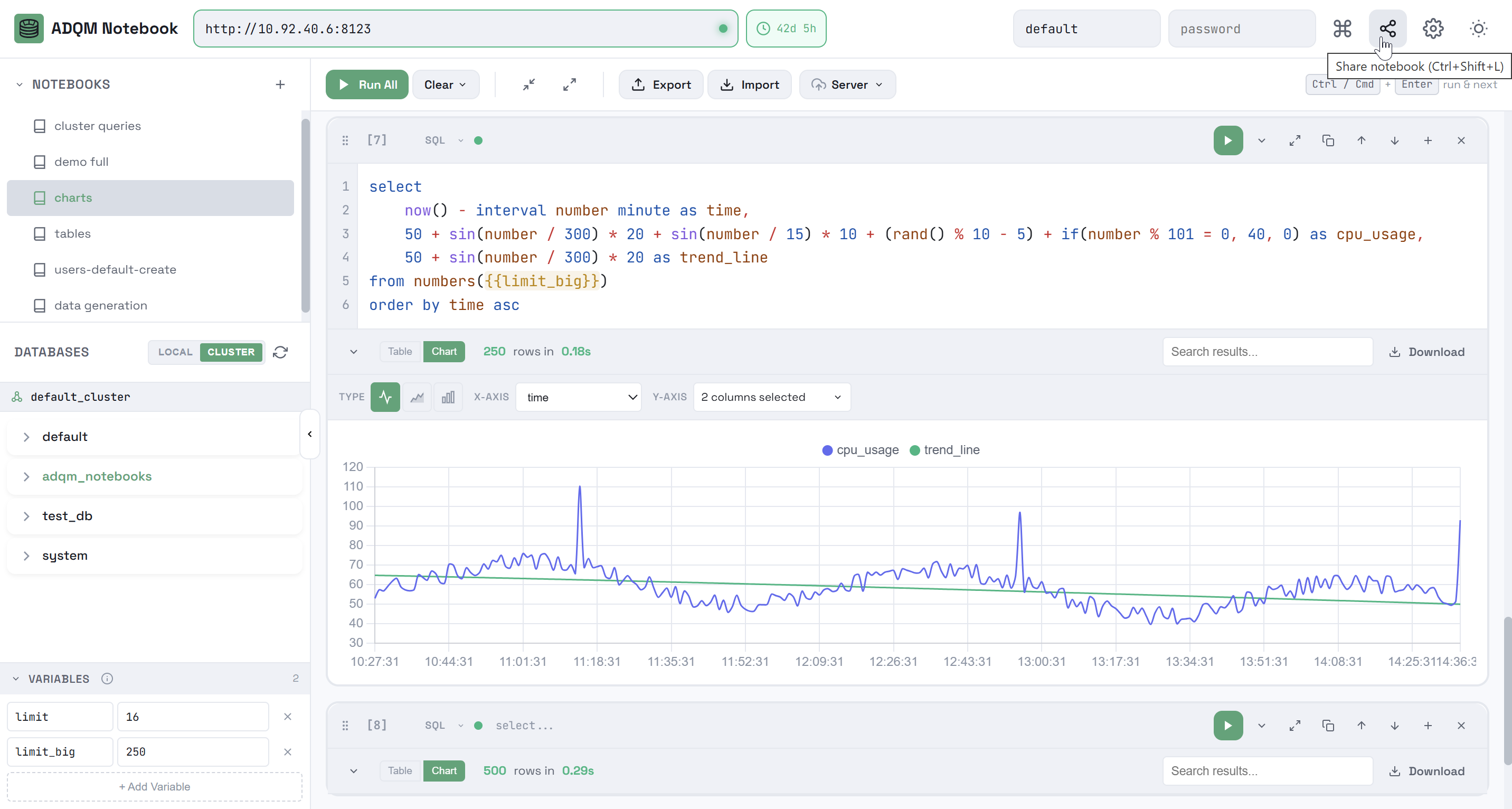 Копирование ссылки на ноутбук