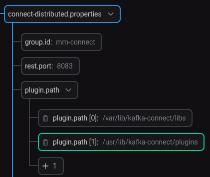 Настройка пути к плагину Iceberg Sink Connector