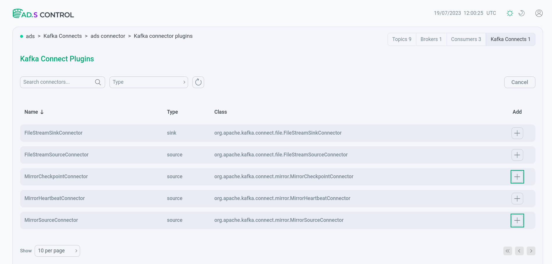 Выбор коннектора Kafka Connect для создания