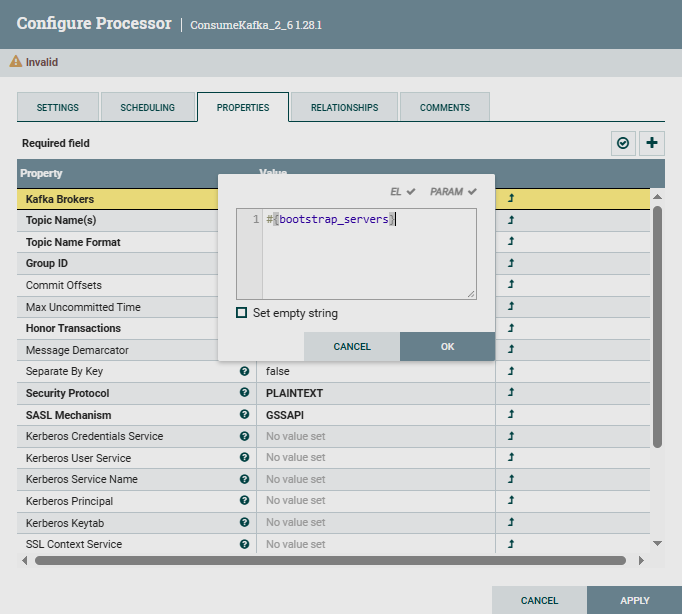 Применение параметра bootstrap_servers