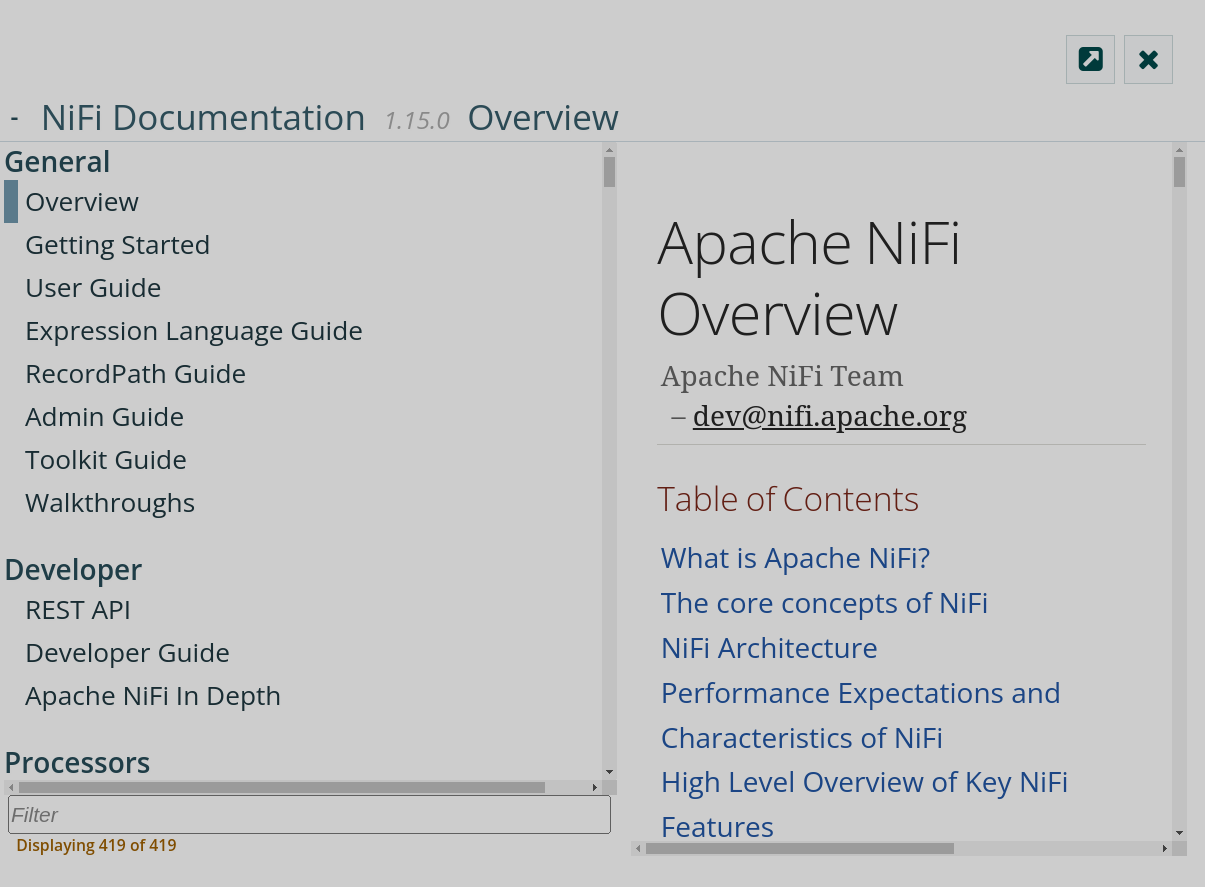Документация Apache NiFi