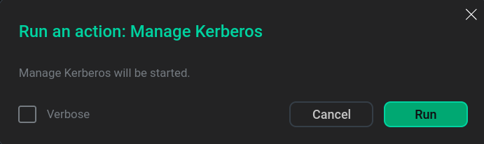 Включение Kerberos в кластере ADS